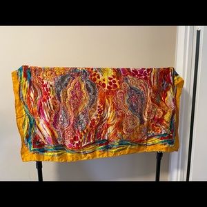 Colourful silk scarf